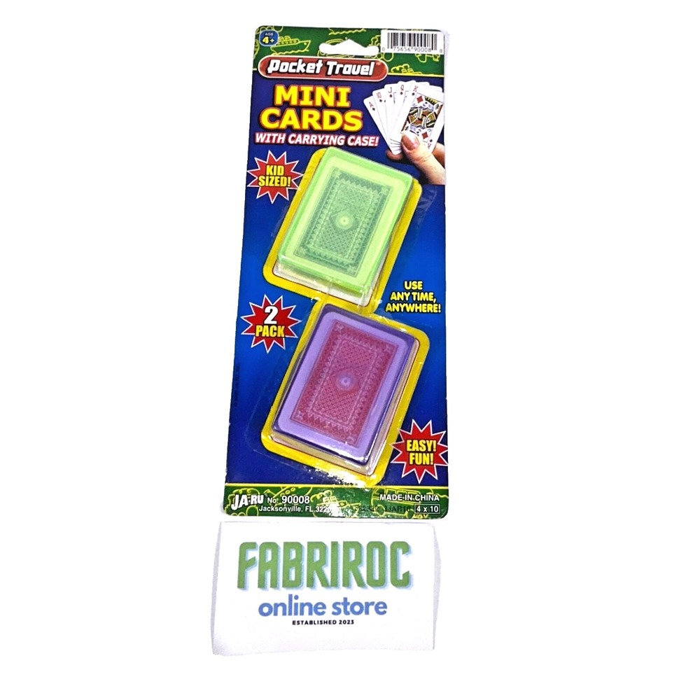 NEW! JA-RU Mini Playing Cards w/ Carrying Case | Pocket Travel Toy | 2003!!! - Picture 2 of 2